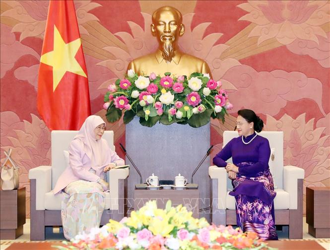 Chủ tịch Quốc hội Nguyễn Thị Kim Ngân tiếp Phó Thủ tướng Malaysia Wan Azizah.jpg